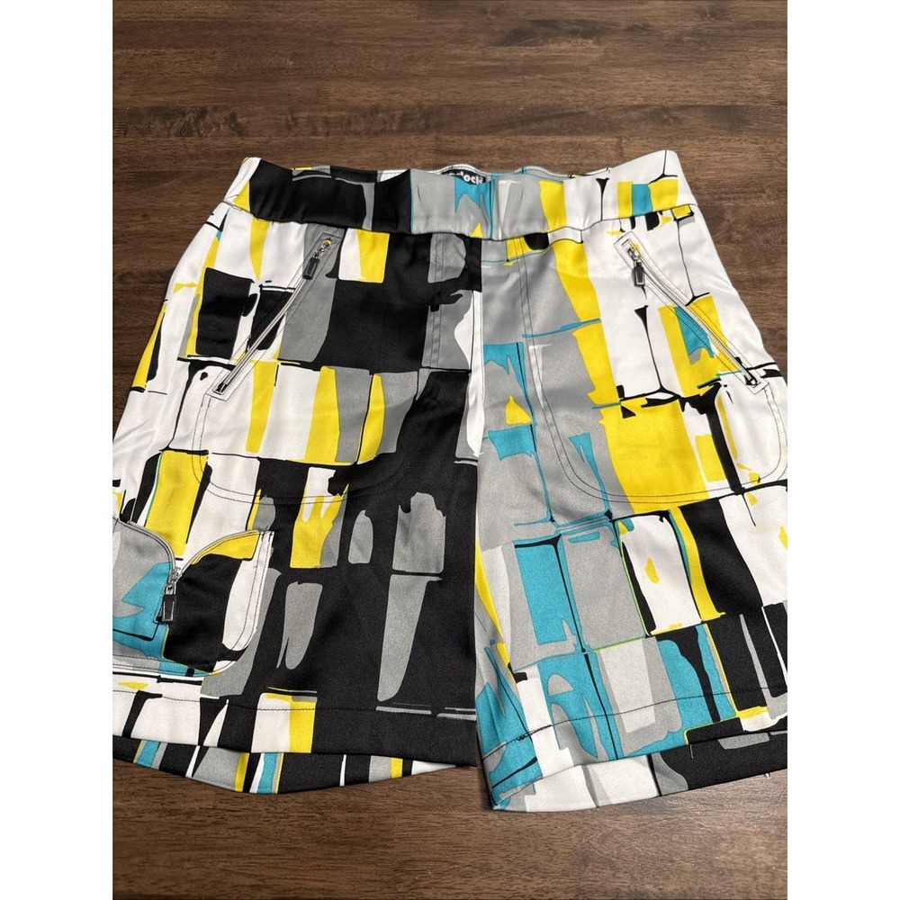 Jamie‎ Sadock Shorts Womens 12 Multicolor Abstract Pockets Golf Logo Athletic